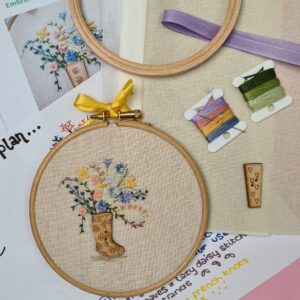 Embroidered Flower Vase