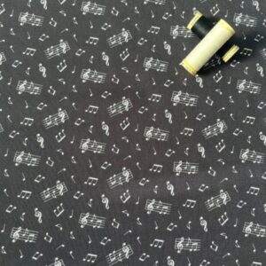 Musical Note Scatter on Black
