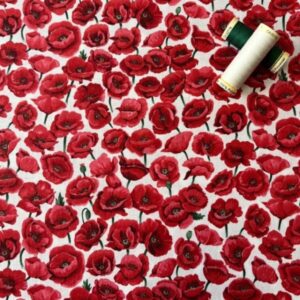 Poppy Field on White