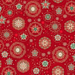 Good Tidings - Snow Crystal Red