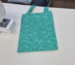 tote bag made at beginners machine sewing class Garstang
